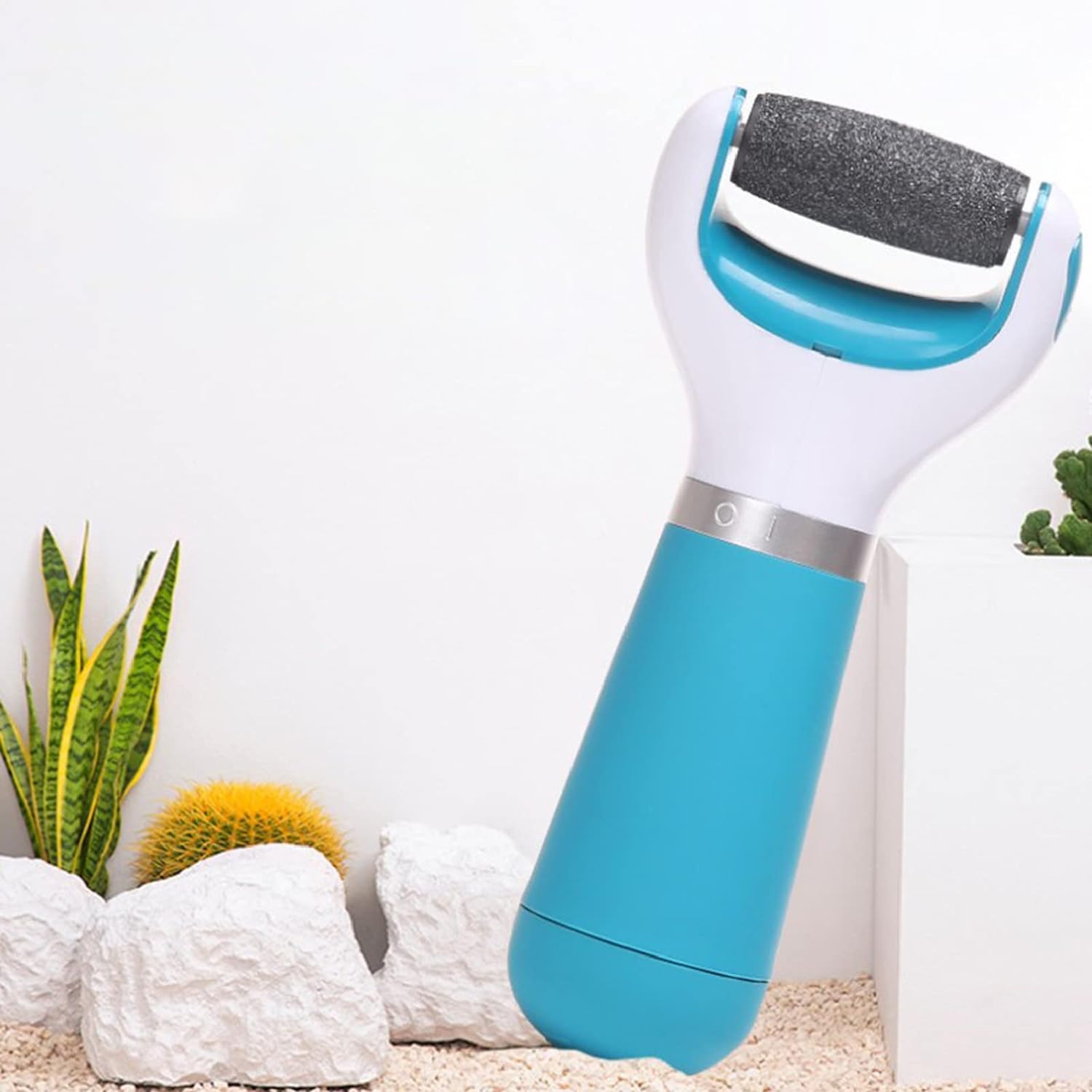 2V BROTHES Electric Callus Remover & Foot Scrubber - Automatic Pedicure Tool for Dead Skin Removal, Portable Foot Grinder with Massage Function - Perfect for Home Spa, Pedicure, and Foot Care (Blue)