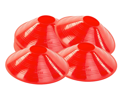 Ruggy Boundary Cones Set of 20 - High Visibility Sports Markers for Football, Soccer & Field Training - Perfect for Outdoor Games, Practice Drills & Coaching Sessions