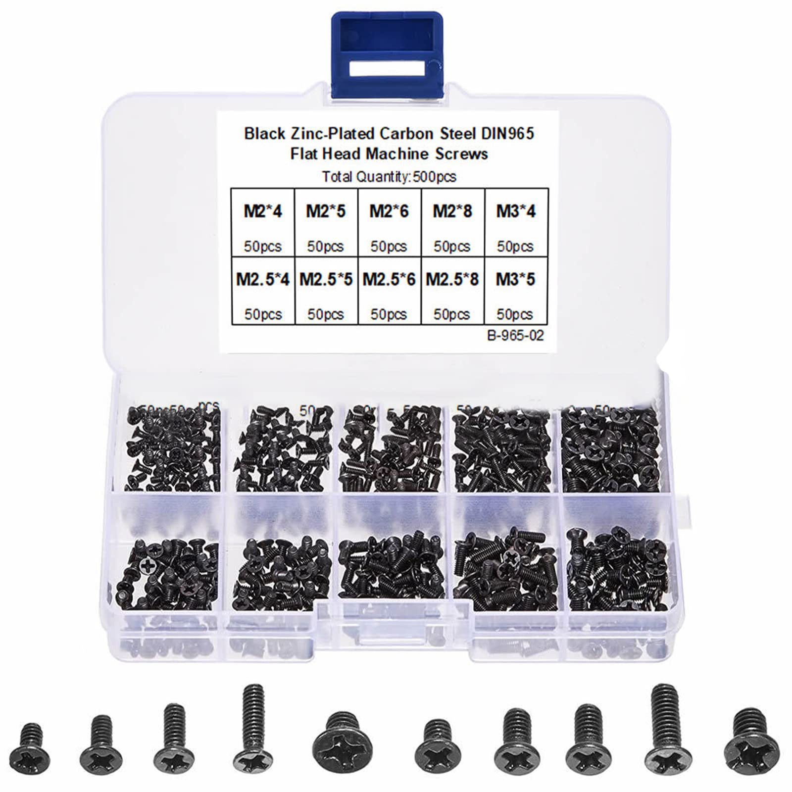 Premium Computer Screws & Laptop Screws Kit - 10 Size Micro Screw Set for Laptop, Motherboard, Watch & Electronics Repair - Ideal for DIY Fixes, Tech Maintenance & Home Office Workspace Setup
