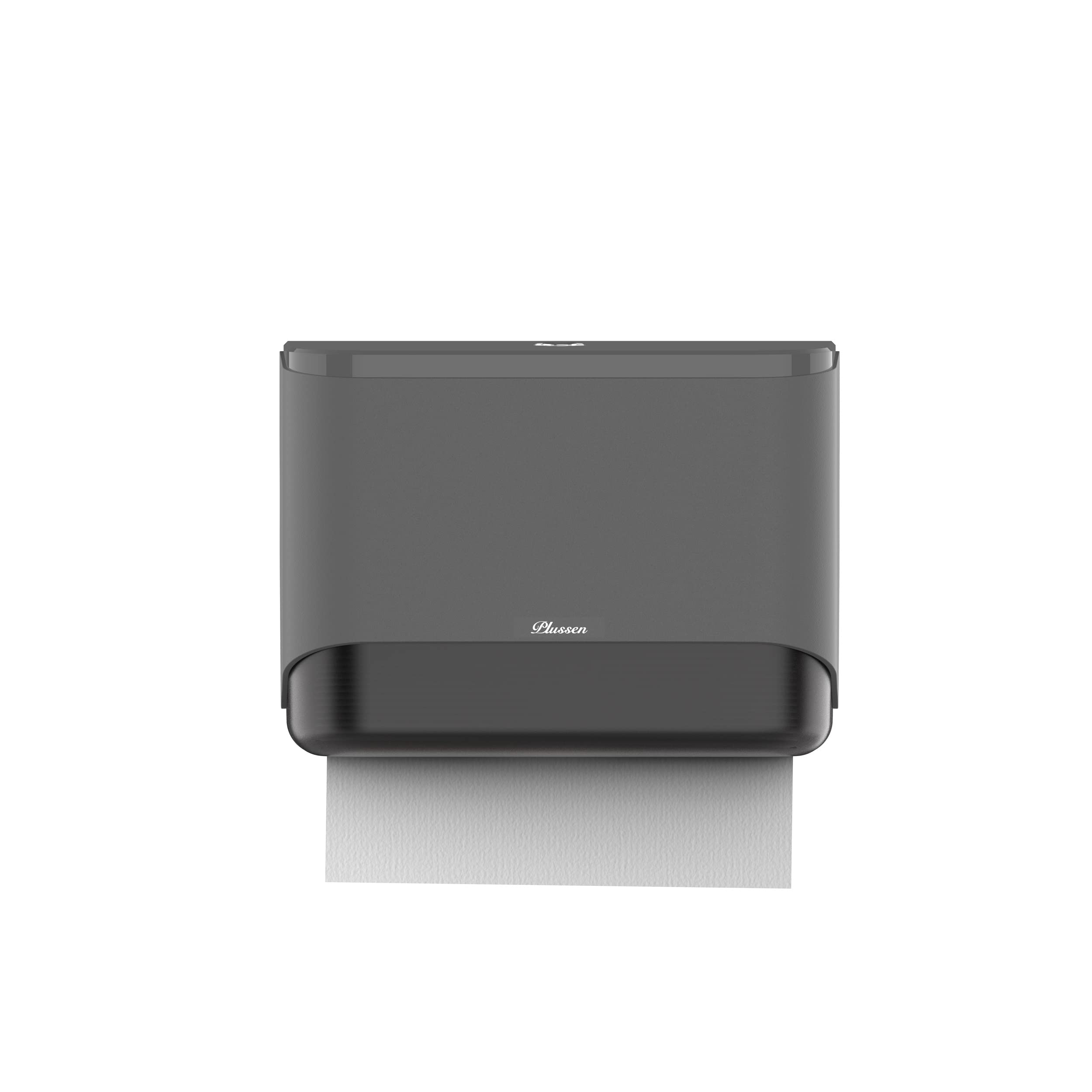 Commercial Paper Towel Dispenser Wall Mount with Lock - Universal Multifold/Tri-Fold Hand Towel Holder - Compact Bathroom & Kitchen Tissue Dispenser for Office, Restaurant, Hospital (1 Pack, Gray) - Ideal for High-Traffic Restrooms, Food Service Areas & Healthcare Facilities