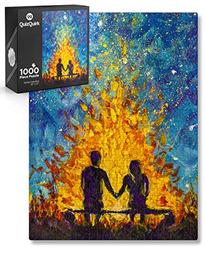 Couple By Campfire Painting
