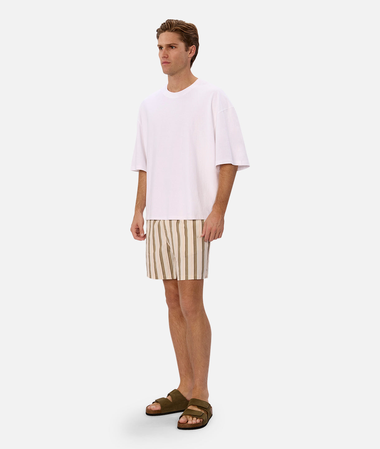 The Padre Swim Shorts for Men - Quick-Dry Stone Olive Combo | Perfect for Beach, Pool & Summer Vacations