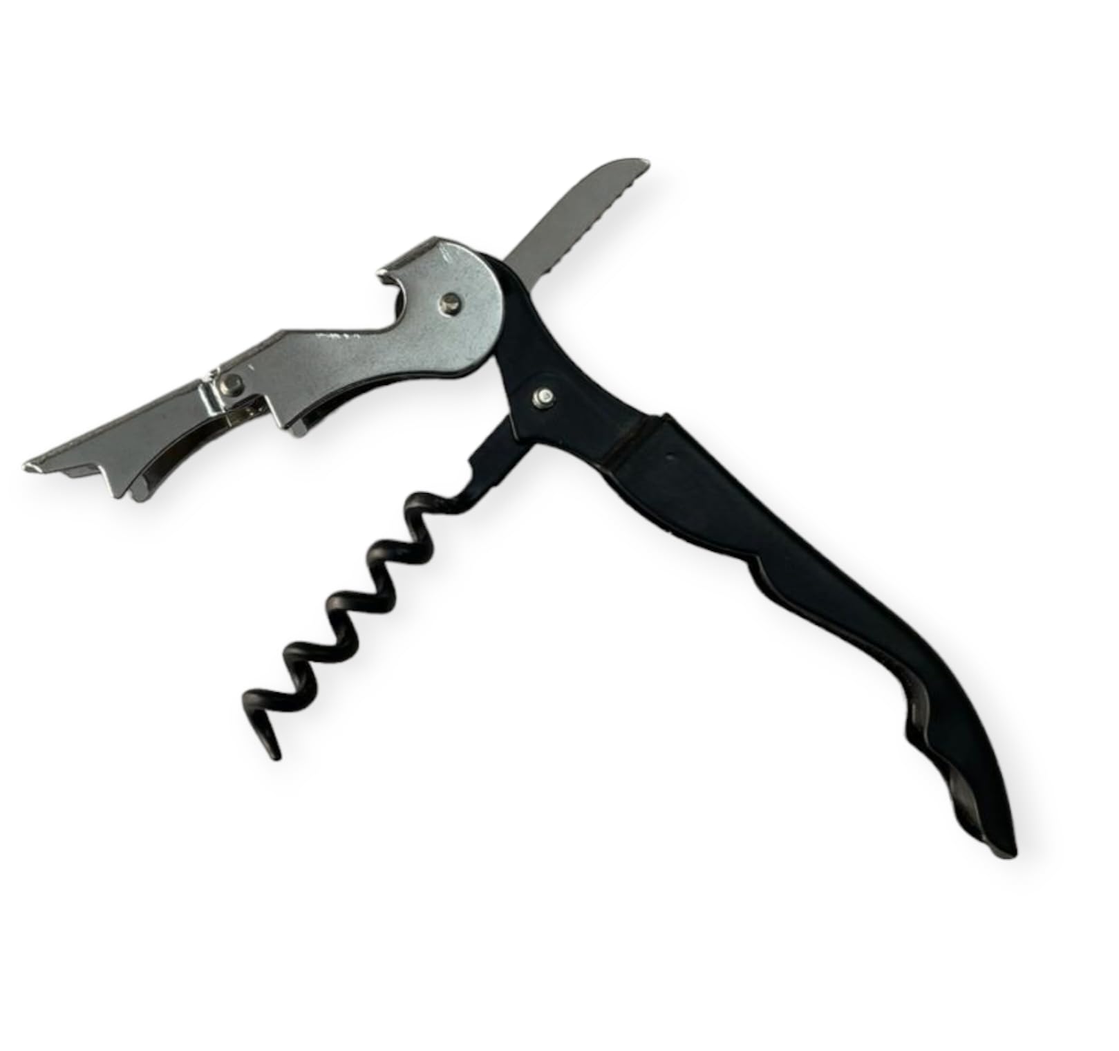 Premium 3-in-1 Wine Corkscrew Set with Foil Cutter Knife & Bottle Opener - Stainless Steel Wine Opener Kit for Home, Bar & Travel (Pack of 1) - Perfect for Wine Lovers, Gifts & Entertaining
