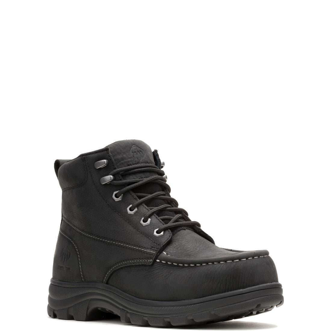 Carlsbad Moc Waterproof Steel Toe Work Boot Black