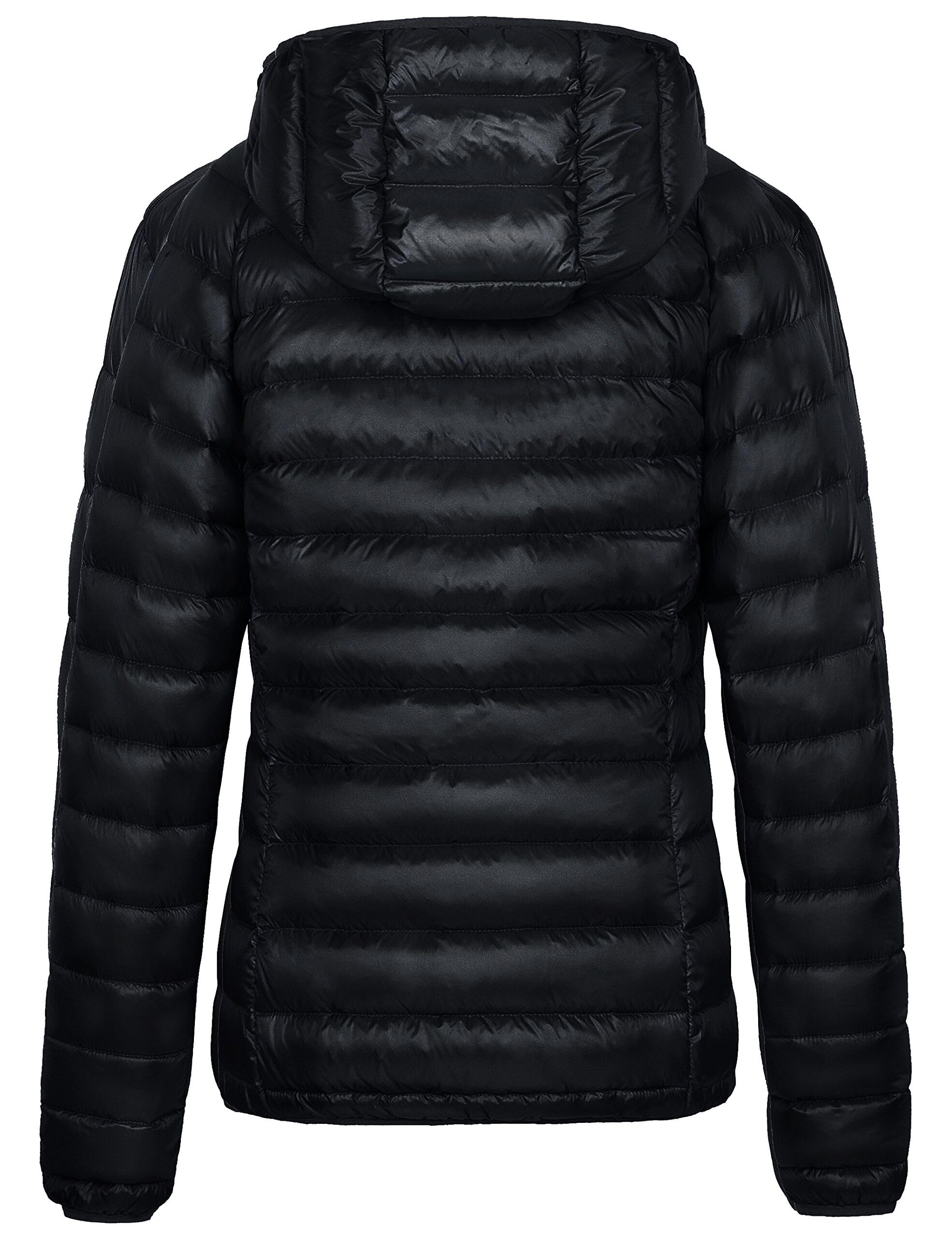 Wantdo Women's Lightweight Packable Down Jacket - Hooded Winter Puffer Coat for Outdoor Activities, Travel & Cold Weather