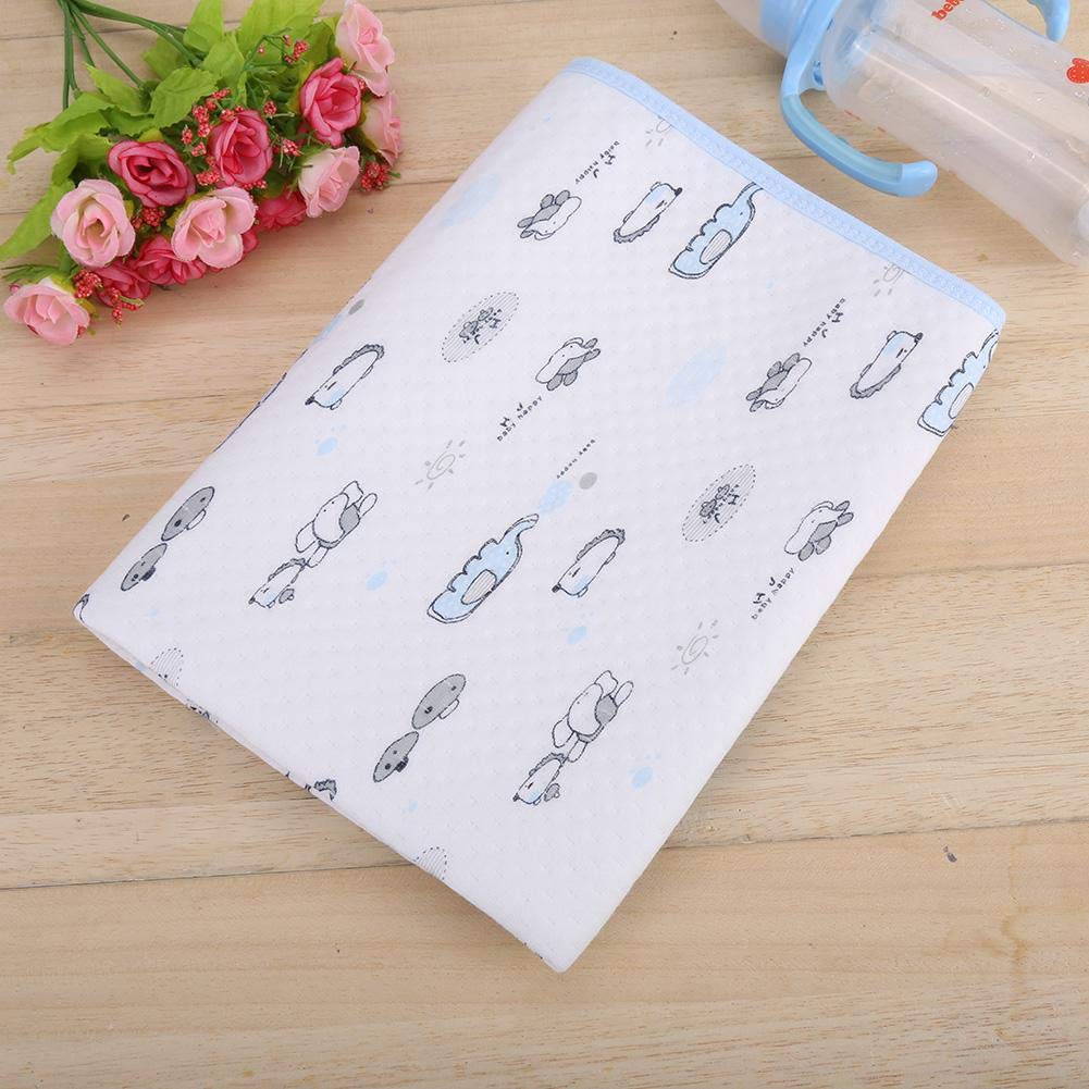 Portable Breathable Baby Changing Pad - Washable & Reusable Diaper Changing Mat with Cotton Liner, Soft Urine-Proof Nappy Bedding Cover (Blue) - Perfect for Nursery, Travel & On-the-Go Diaper Changes