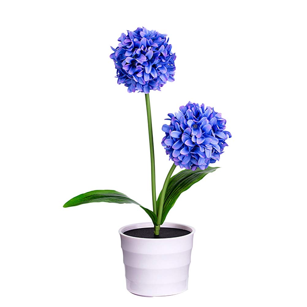 Solar Powered LED Flower Pot Light - Waterproof Outdoor Garden Decoration with Glowing Ball Shape for Pathway, Lawn & Landscape (Blue-Purple) | Perfect for Patio, Yard & Nighttime Ambience