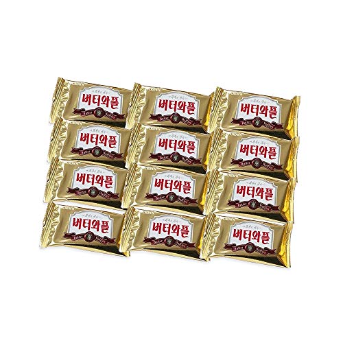 Premium Korean Crown Butter Waffle Cookies - Authentic Souvenir Snack from Korea - Perfect for Gifts, Tea Time & Travel Snacking
