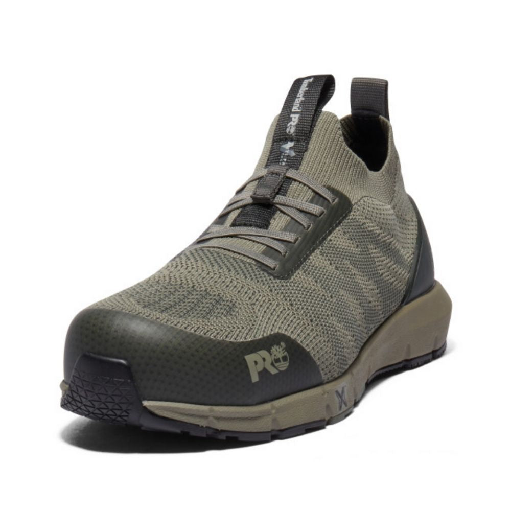 Timberland PRO Radius Knit TB0A2NKK357 Men's Athletic Composite Toe Work Shoes - Green | Lightweight & Durable Safety Footwear for Construction, Warehouse & Outdoor Work