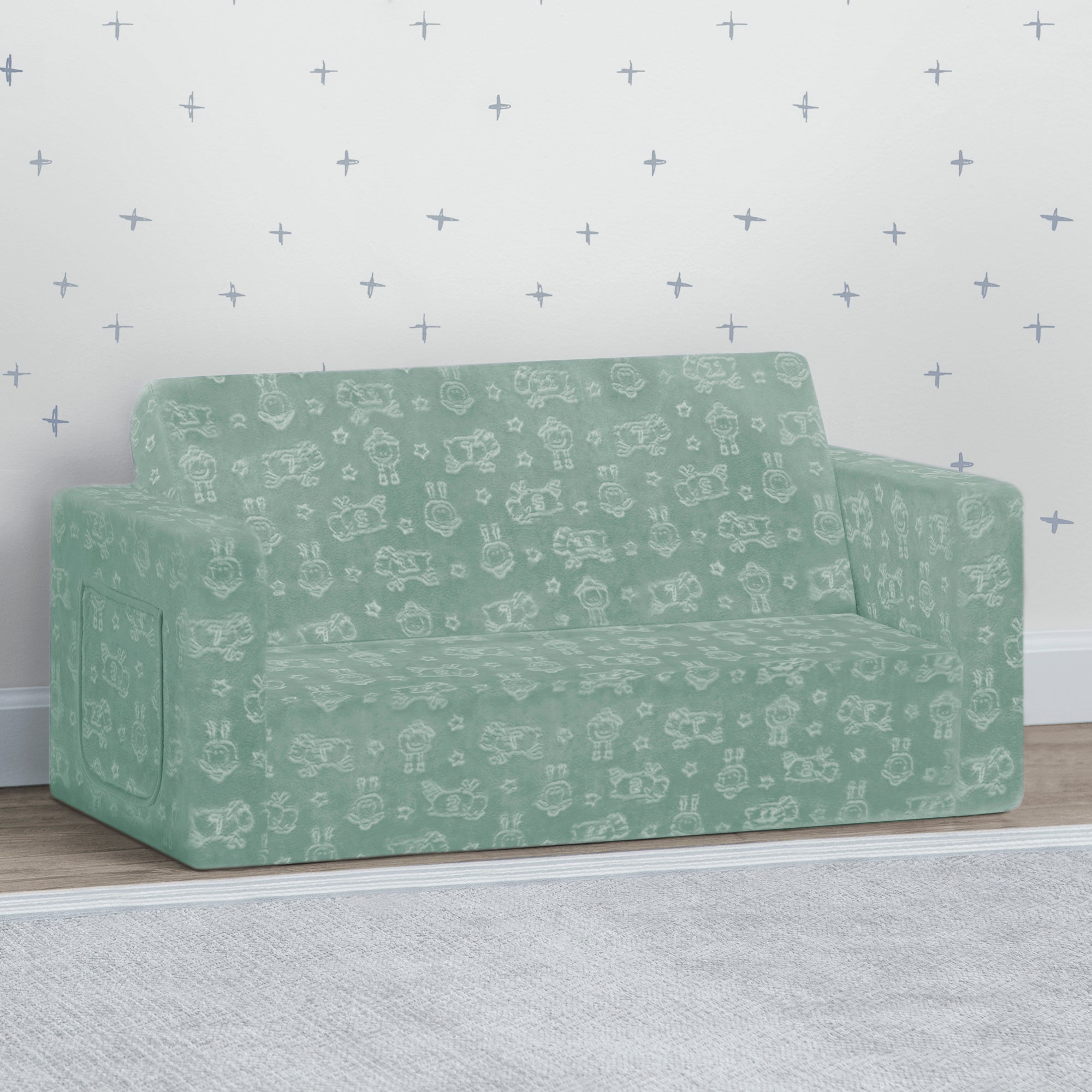Extra Wide Convertible Sofa to Lounger - Perfect Sleeper for Small Spaces | Comfortable Sleeper Sofa Bed for Living Room, Guest Room & Apartments