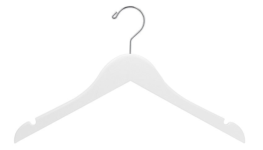 Small White Wooden Clothes Hangers for Women - Perfect for Organizing Petite Dresses, Blouses & Delicate Clothing in Closet