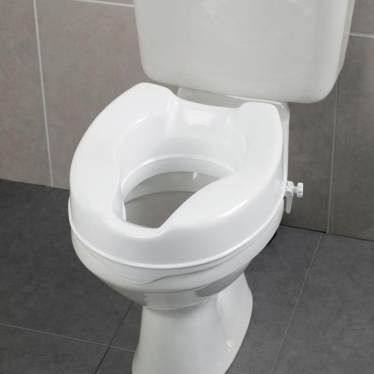 Raised Toilet Seat for Elderly & Disabled - Adjustable Height Bathroom Safety Seat with Handles - Non-Slip Toilet Riser for Seniors, Post-Surgery & Mobility Assistance - Ideal for Home, Hospital & Care Facilities