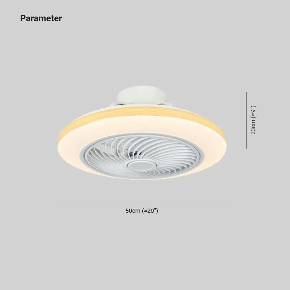 Smart Remote Control LED Ceiling Fan with Light - Modern Round Design for Bedroom, Living Room & Nursery - Quiet, Energy Efficient Cooling & Lighting Solution