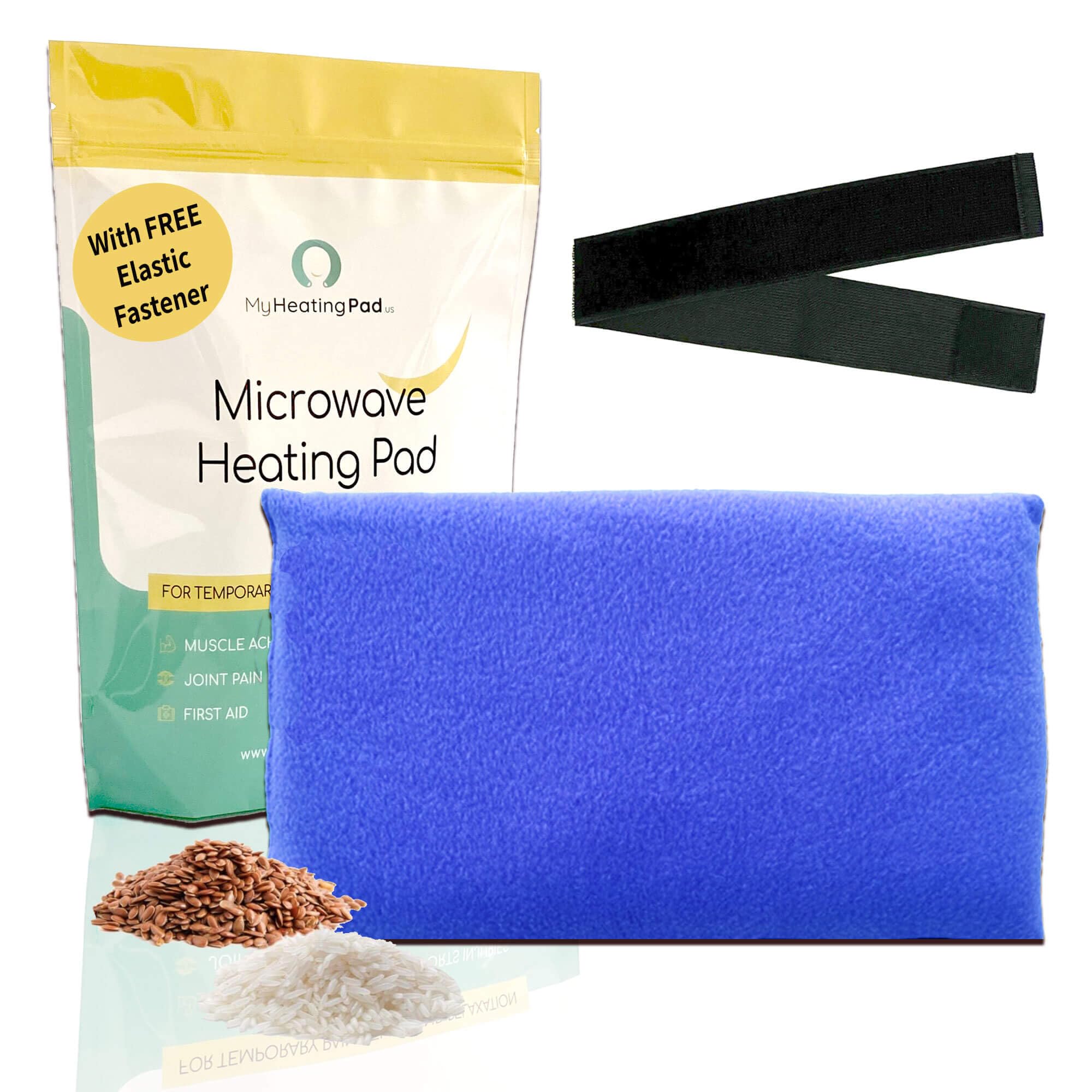 Microwavable Heating Pad for Pain Relief - Hot & Cold Therapy for Joints, Muscles & Cramps - Moist Heat Pad for Back, Shoulder & Neck Pain - Reusable Hot Pack for Home & Office Use - 1 Pack Blue