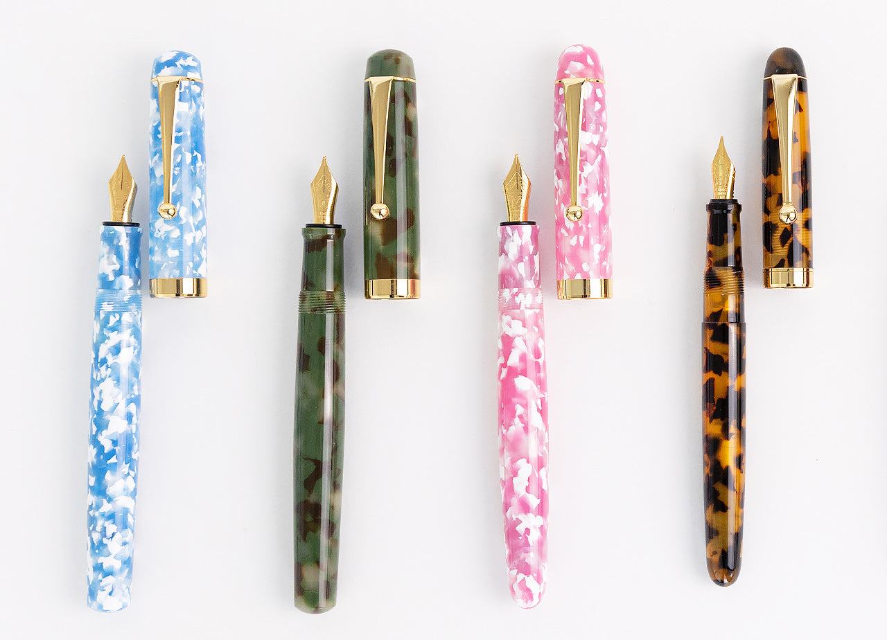 Premium Japanese Handmade Fountain Pen with Fine Nib - Elegant Tortoiseshell Design for Writing, Calligraphy & Gift Giving