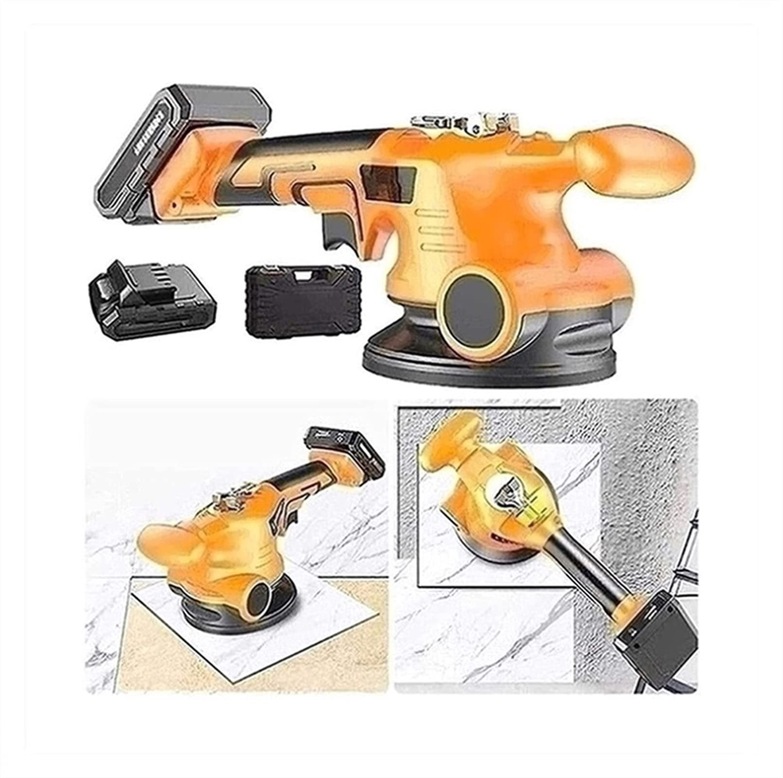 BJH Automatic Tile Laying Machine - 200kg Max Capacity Vibrating Floor Tiler Power Tool for Professional Home Renovation & DIY Projects