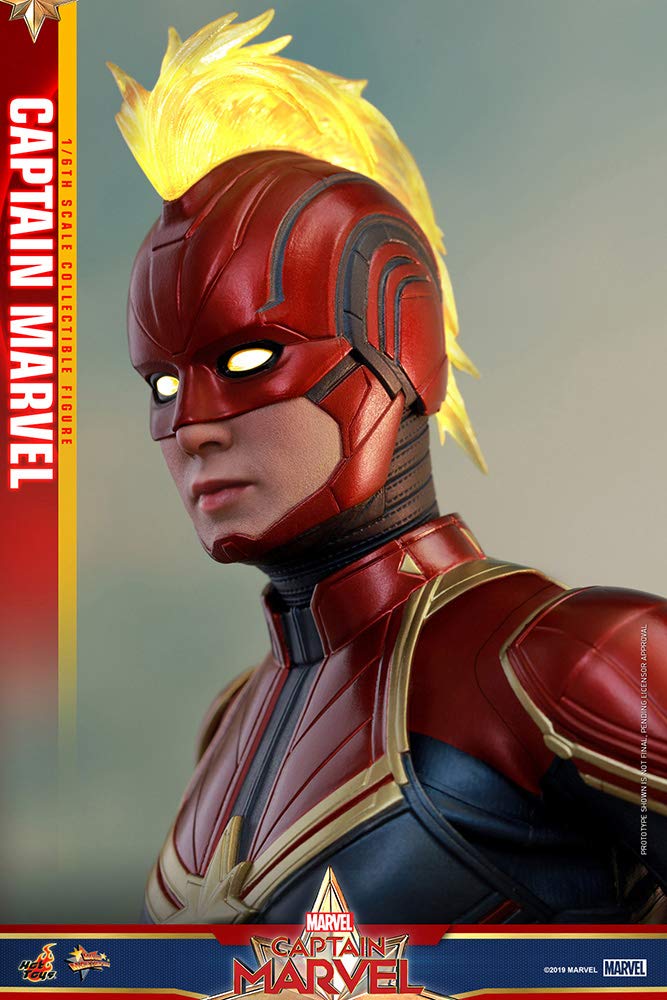 Hot Toys 1:6 Scale Captain Marvel Collectible Action Figure - Perfect for Marvel Fans, Cosplay & Display Collections