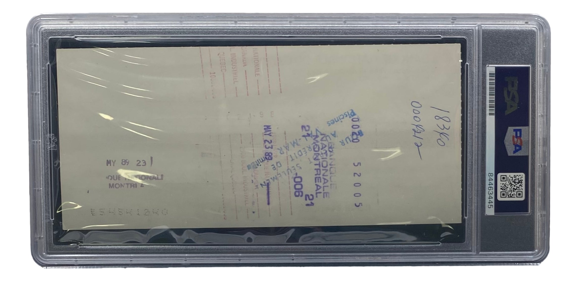 Maurice Richard Autographed Montreal Canadiens Hockey Memorabilia - PSA/DNA Certified Bank Check #90 - Rare NHL Collectible for Sports Fans and Memorabilia Enthusiasts - Perfect for Framing, Display, or Investment Collection