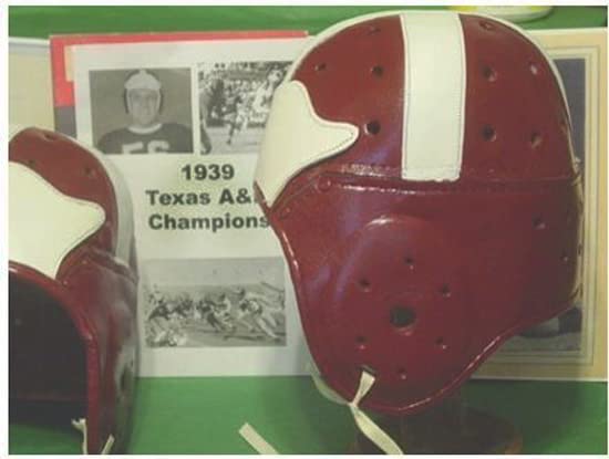 Texas Aggies 1939 National Champions Leather Football Helmet - Vintage College Football Collectible for Fans & Memorabilia Display