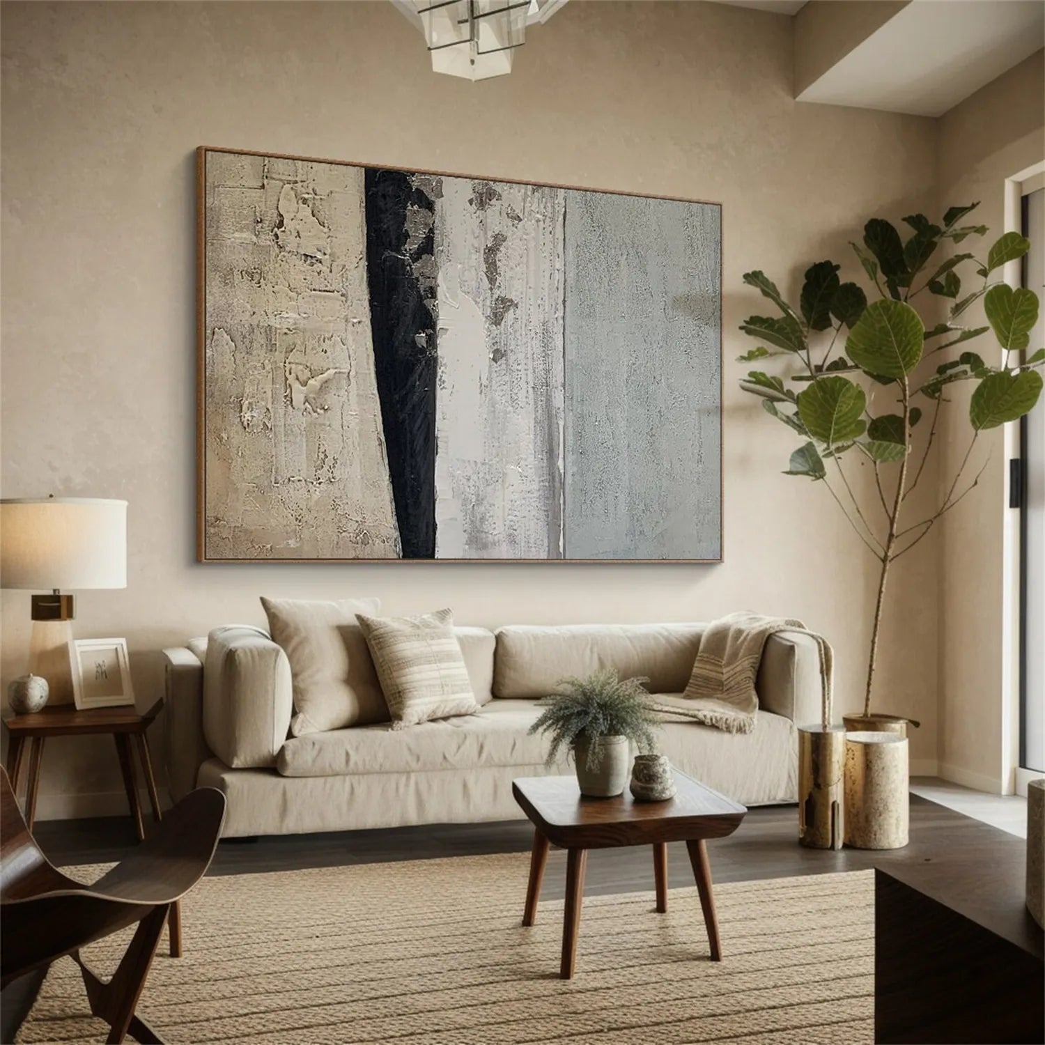 Abstract Painting #AB 147 - Modern Wall Art for Living Room, Bedroom & Office Decor | Large Canvas Artwork for Home & Office