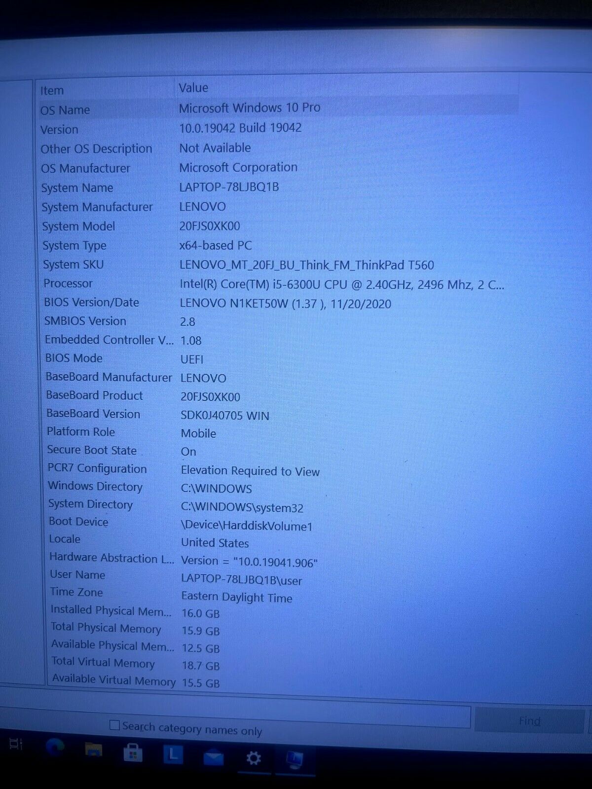 Lenovo ThinkPad T560 Business Laptop - 15.6