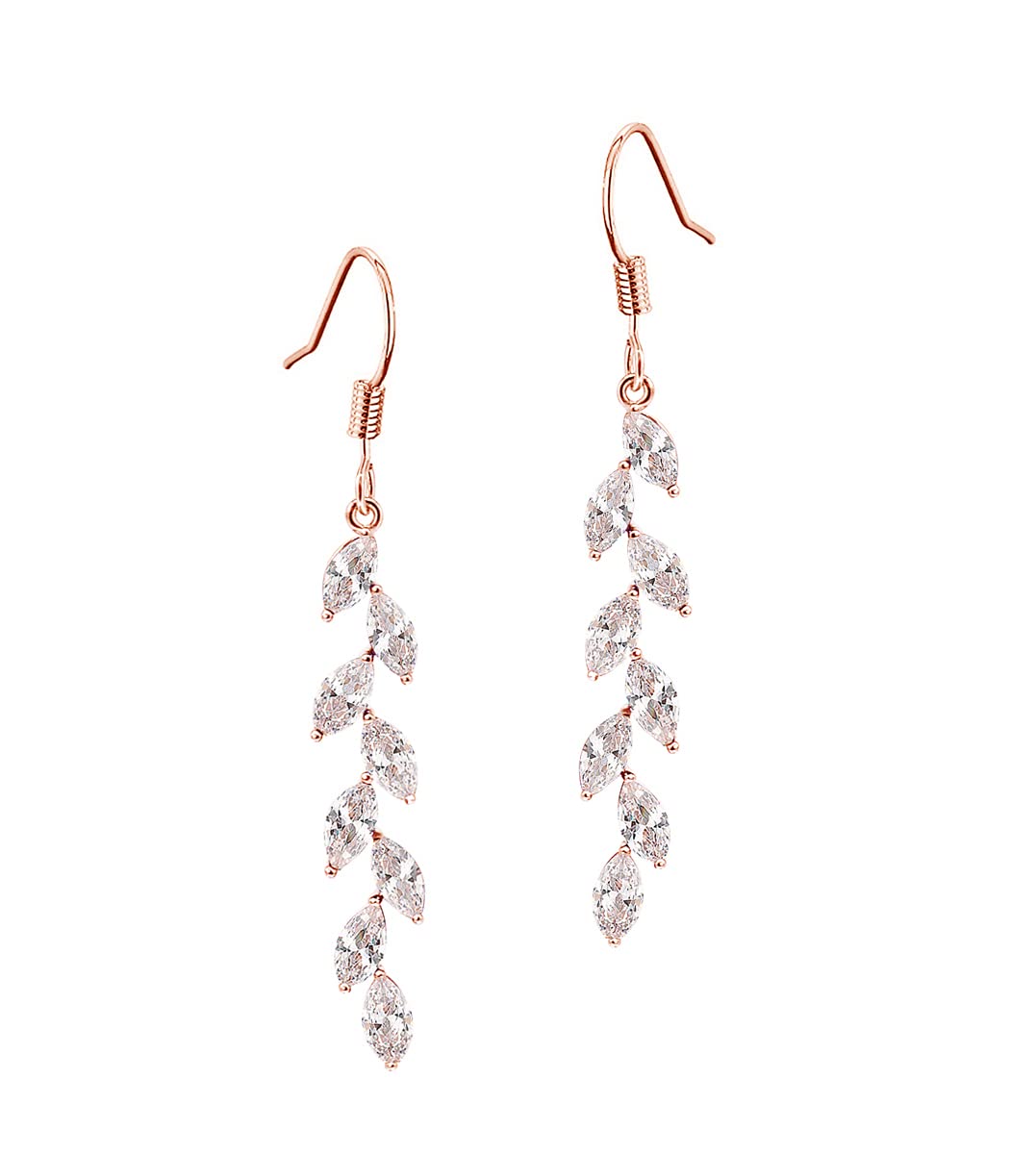 UDYLGOON Marquise Dangle Earrings - Crystal Bridal Jewelry for Women | Wedding, Prom & Bridesmaid Accessories | Perfect for Bridal Shower, Evening Gala & Special Occasions