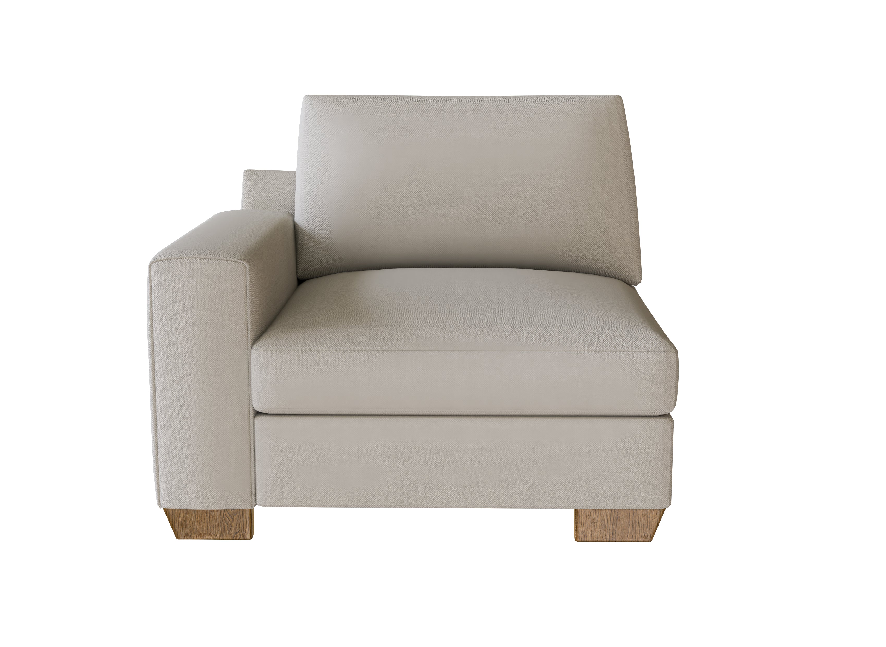PB Big Sur Square Arm Left Arm Chair Cover Slipcover - Replacement for Sectional Sofa Components - Perfect for Living Room, Family Room & Home Theater Seating