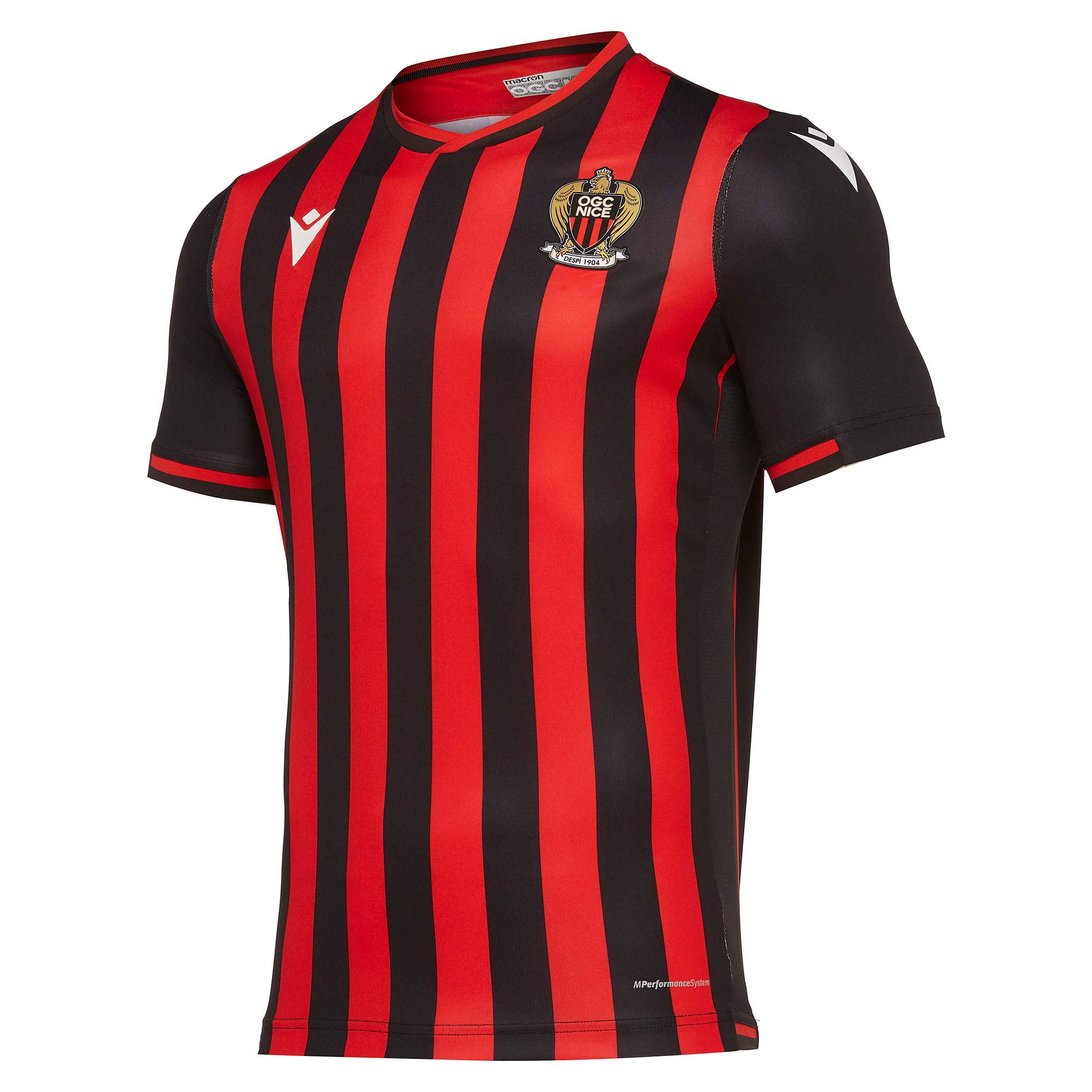 OGC Nice Macron Home Football Jersey 2019-2020 - Small Size | Authentic French Ligue 1 Soccer Shirt for Fans & Players