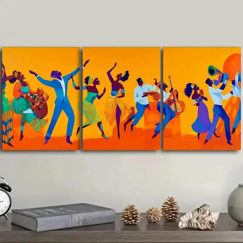 3-Piece Stylish African American Wall Art Set - Framed Canvas Prints 50x70cm - High Quality Australian Made Wall Decor - Perfect for Living Room, Bedroom & Office Decor