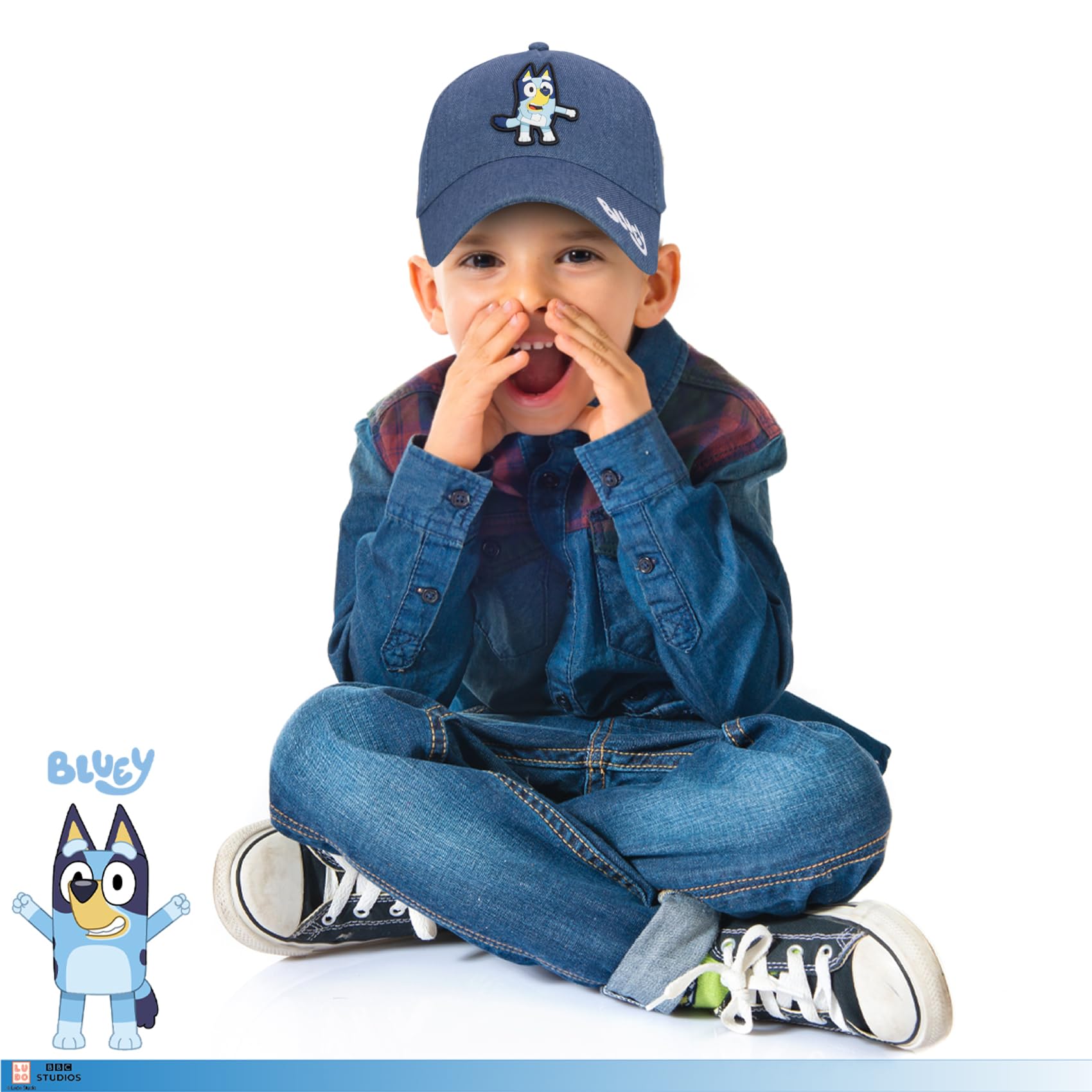 Bluey Hat for Toddlers - Adjustable Baseball Cap for Kids with Bingo & Bandit Design | Perfect for Outdoor Play, Birthday Gifts & Family Costume Fun