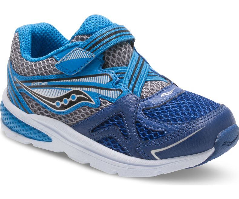 Saucony Navy Blue Baby Ride A/C Toddler Sneakers - Lightweight Comfortable Walking Shoes for Boys & Girls - Perfect for Playtime, Daycare & Outdoor Activities