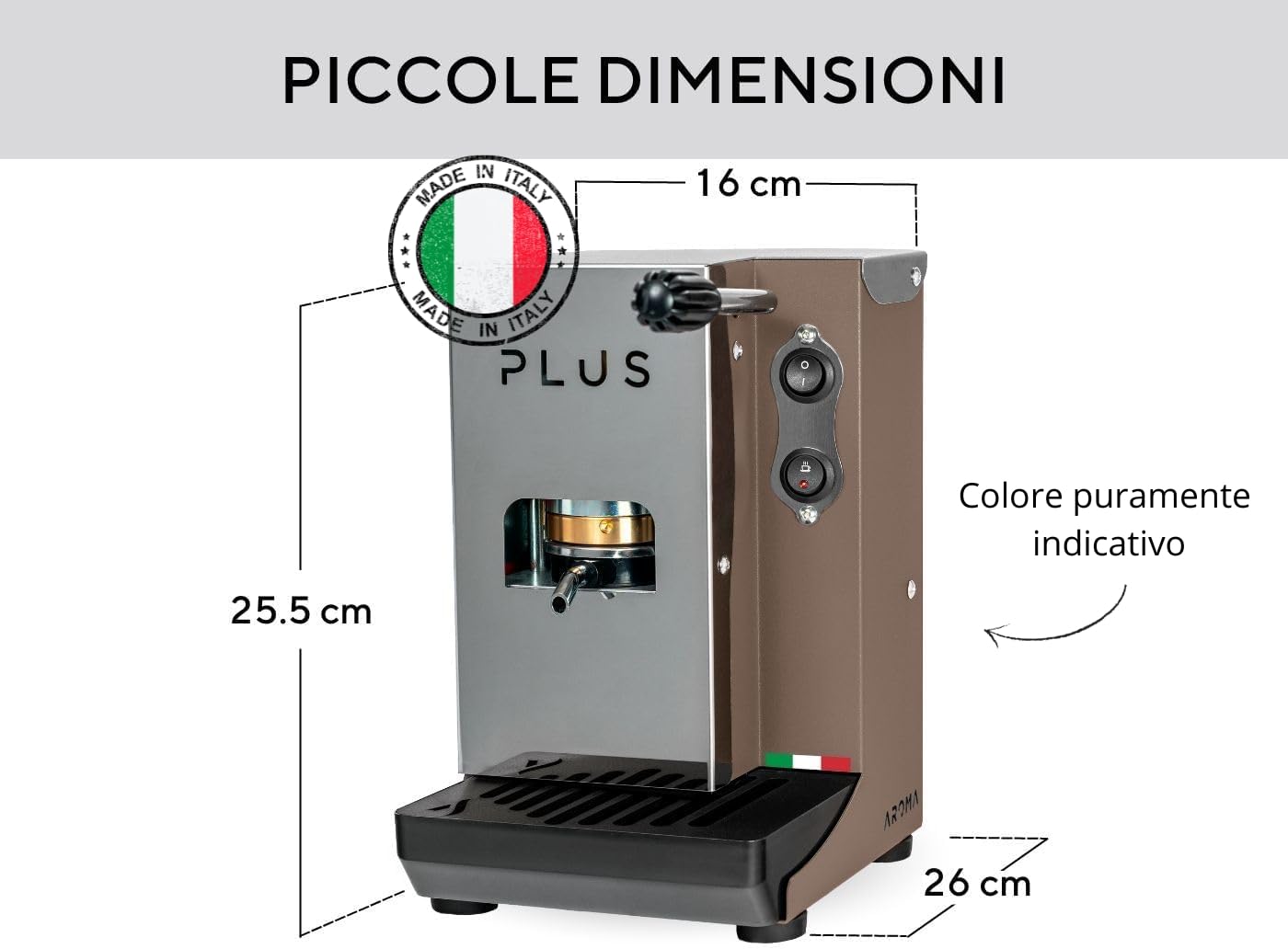 La Bevanda Del Re - 44mm Espresso Coffee Machine with Aroma Plus & 50 ESE Pods - Free Gift Included | Perfect for Home, Office & Cafe Use