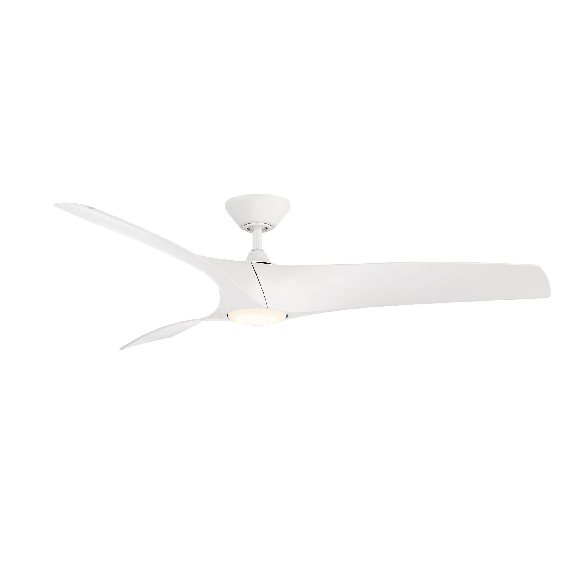 Zephyr Smart 52-Inch 3-Blade Ceiling Fan with LED Light & Remote - Indoor/Outdoor Use, Matte White, 2700K, Works with Alexa, Google Assistant, Samsung SmartThings, iOS & Android - Perfect for Living Rooms, Bedrooms, and Covered Patios