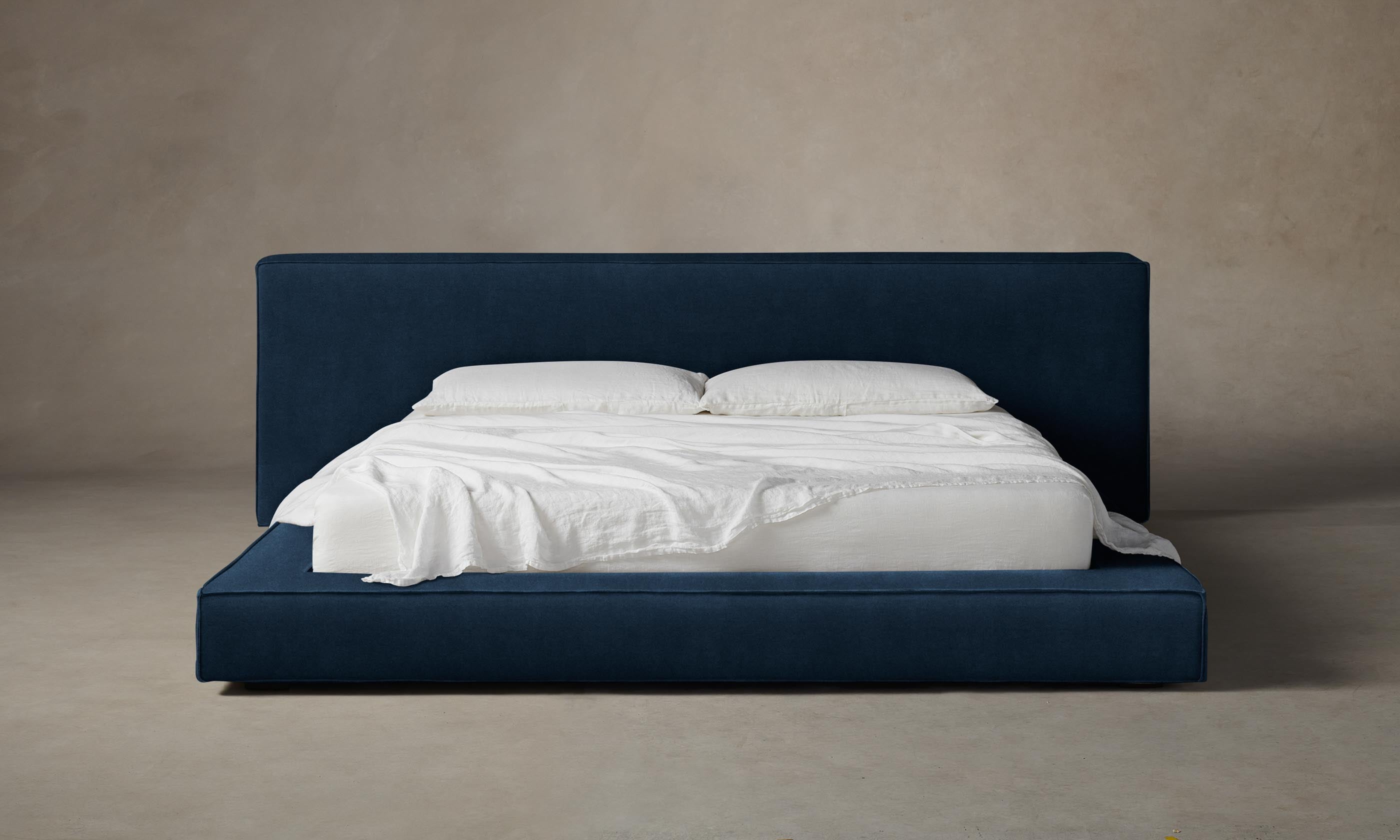 The Eldridge Bed – Premium Performance Velvet Upholstered Bed Frame in Sapphire Blue – Perfect for Modern Bedrooms & Luxurious Master Suites