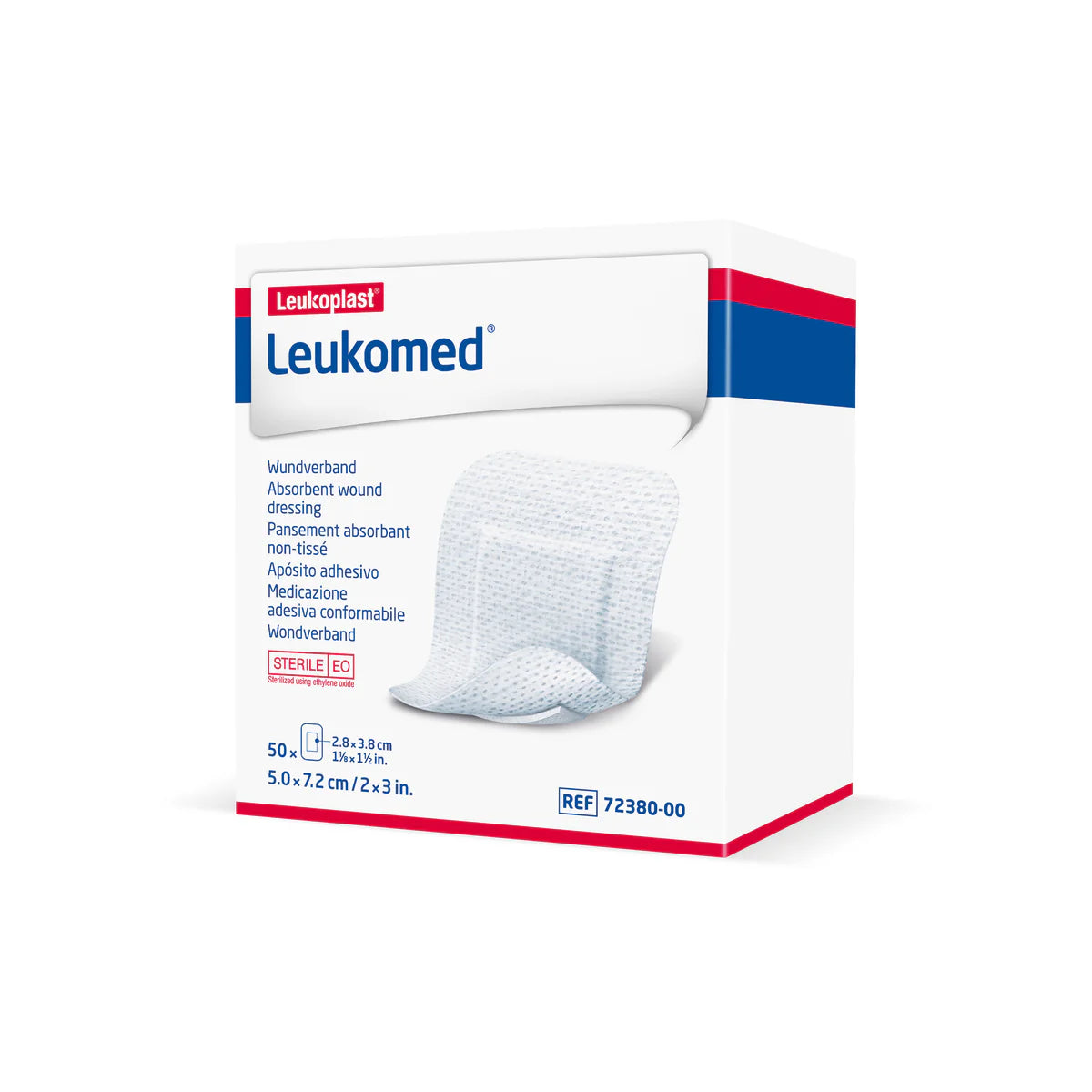 BSN 7238000 Leukomed Dressing 5 x 7.2cm (10 Pack) - Sterile Wound Care Bandage for Cuts, Burns & Post-Surgery Protection - First Aid Essential for Home, Clinic & Emergency Kits
