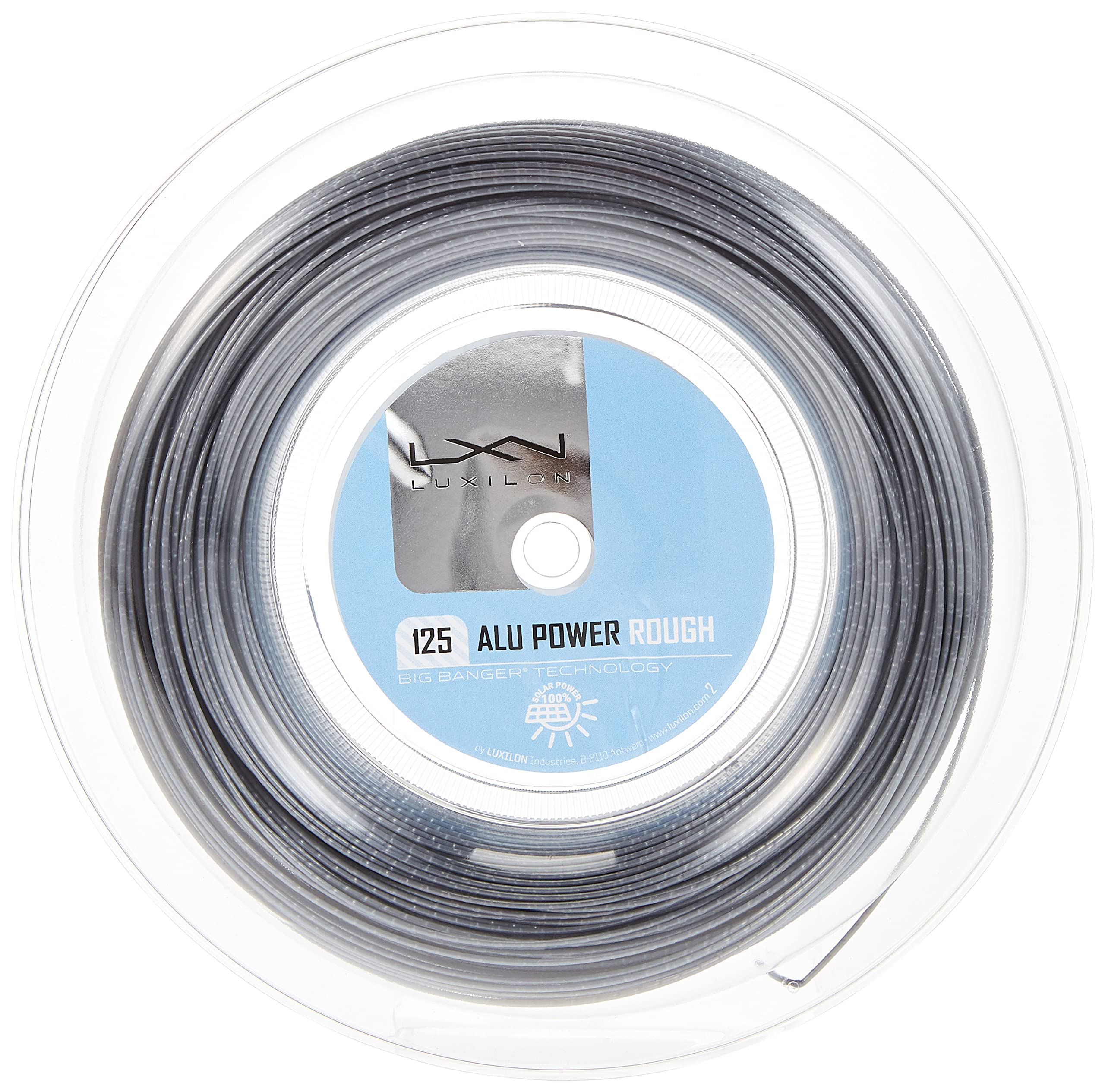 Luxilon ALU Power Rough 125 Tennis String - 100m Reel, Grey | Premium Polyester Tennis String for Power & Spin | Perfect for Competitive Players & Advanced Tennis Enthusiasts