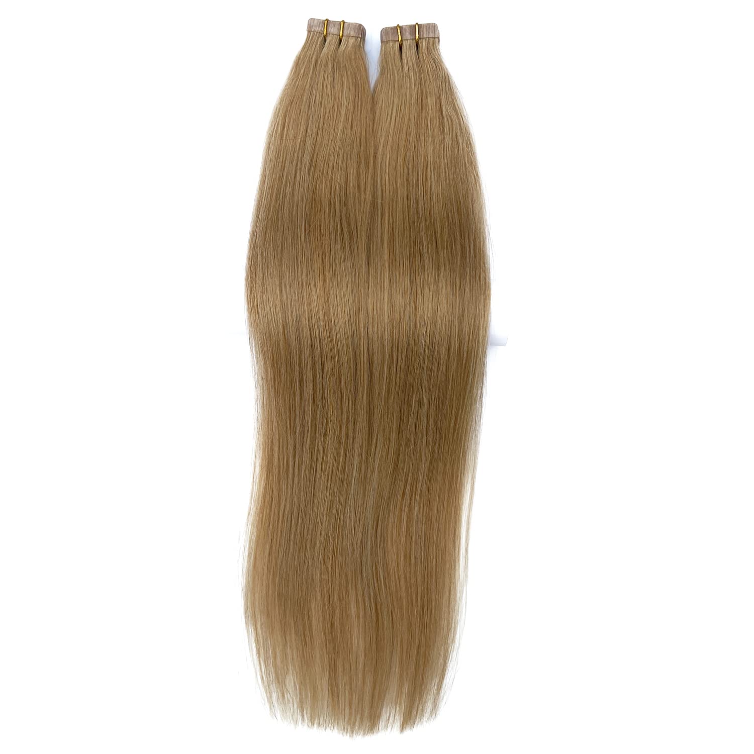 20pcs 16-inch Strawberry Blonde Tape-in Hair Extensions | 30g Human Remy Hair | Seamless Skin Weft Silk Straight Double Sided Invisible Tape | Perfect for Daily Wear, Parties & Special Occasions