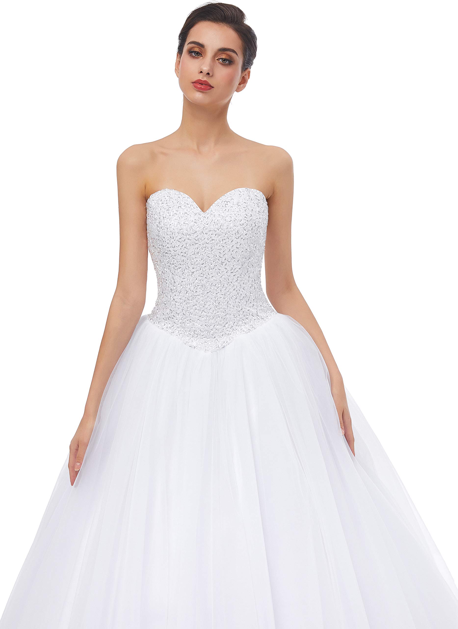 Elegant Women's Ball Gown Bridal Wedding Dresses - A-Line Princess Style for Bridal Showers, Ceremonies & Formal Events