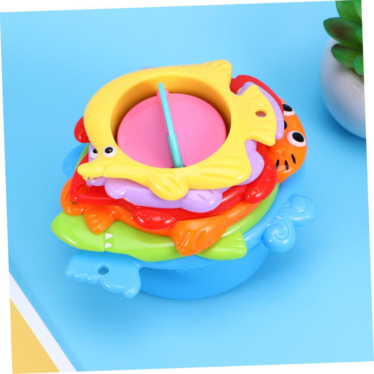 FAVOMOTO 12-Piece Floating Bath Toys Set - Stacking Bathtub Toys for Toddlers & Kids | Fun Bath Time Learning & Sensory Play for Baby Boys & Girls