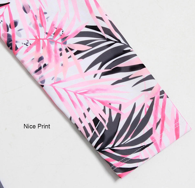 Stylish Pink Printed Modest Swimsuit for Women - Perfect for Beach, Pool & Summer Vacation