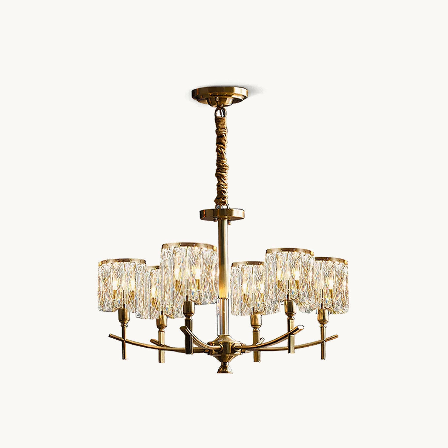 Crystal Prism Chandelier - Elegant Ceiling Light Fixture for Dining Room, Bedroom & Living Room Decor | Modern Home Lighting Solution