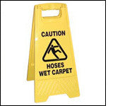 Double Sided Caution Sign - High Visibility Safety Warning for Warehouses, Construction Sites & Industrial Areas