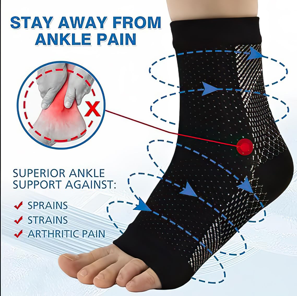 Dr. Neuropathy Compression Socks for Women & Men - Toeless Ankle Socks for Neuropathy Pain Relief - Ideal for Diabetic Foot Care, Circulation Support & Comfortable All-Day Wear