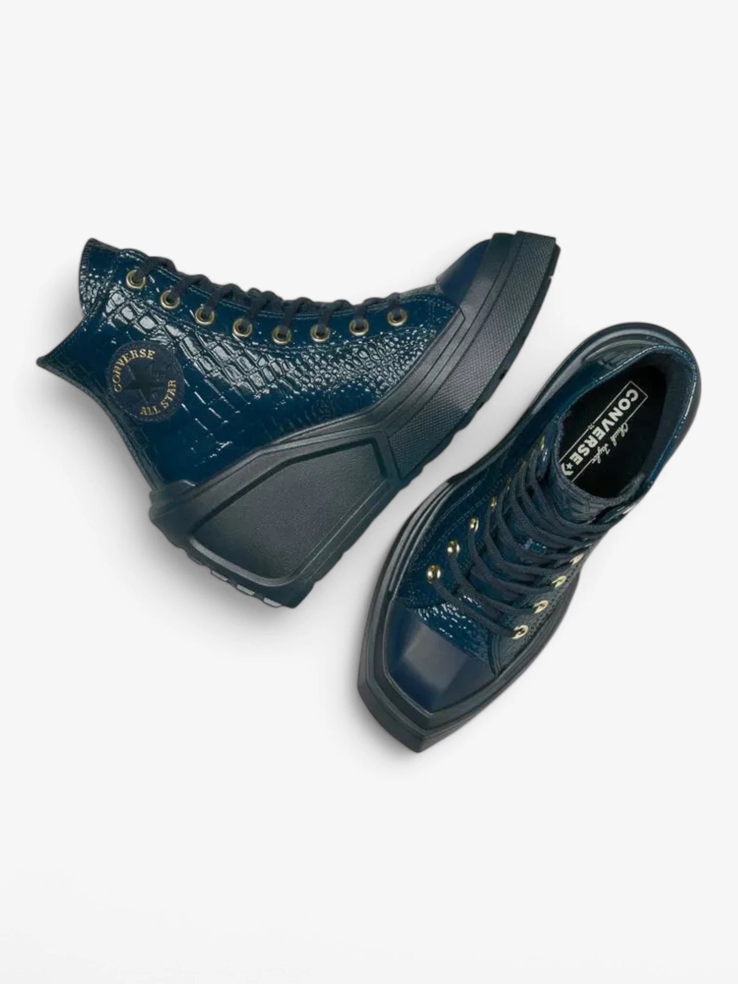 Converse Chuck Taylor All Star De Luxe Wedge Platform Leather Sneakers for Women - Stylish & Comfortable Casual Shoes for Everyday Wear, Outfits & Fashion