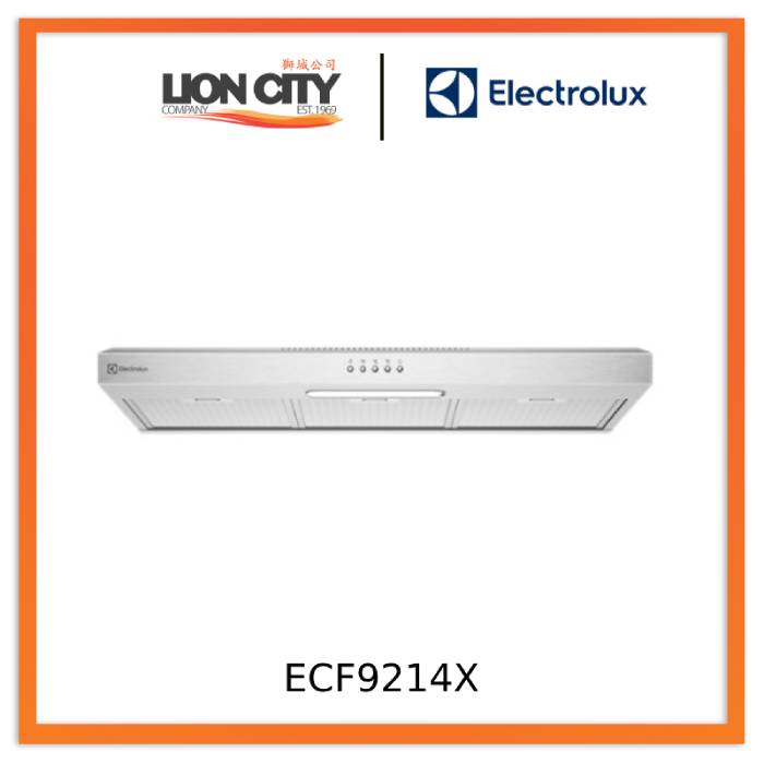 Electrolux ECF9214X 90cm Stainless Steel Fixed Extractor Hood - Powerful 300m³/h Airflow for Ultimate Kitchen Ventilation | Perfect for Modern Homes & Open-Plan Kitchens