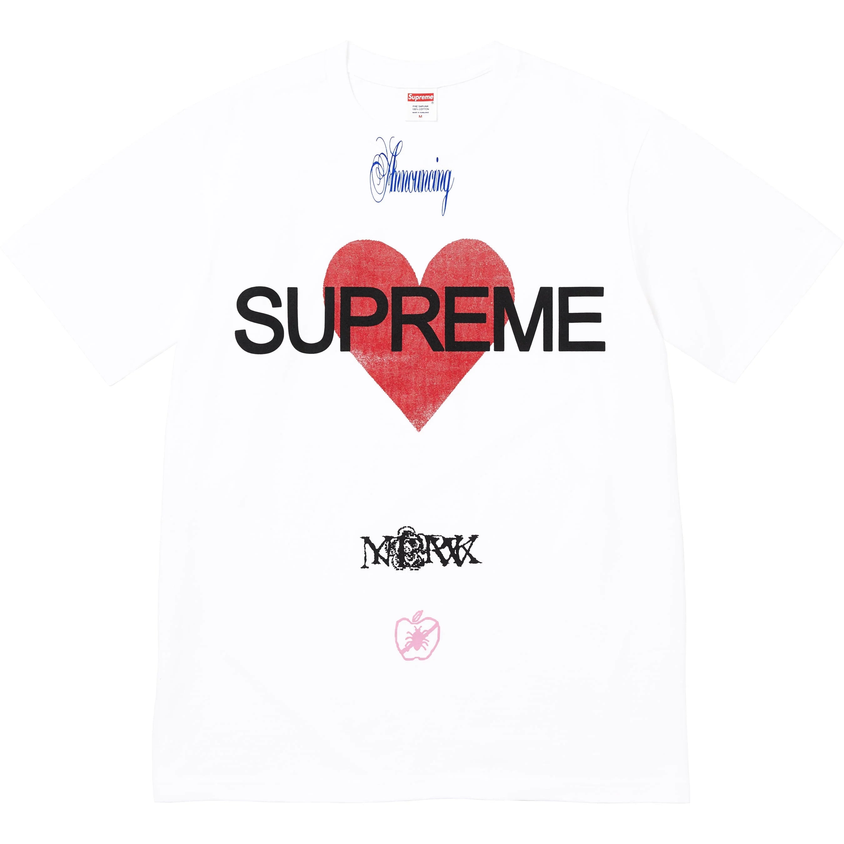 Supreme Announcing Tee White - Limited Edition Graphic T-Shirt for Streetwear & Casual Outfits - Perfect for Concerts, Parties & Urban Fashion