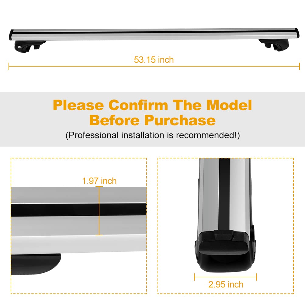 ROADFAR Aluminum Roof Rack Cross Bars for Jeep Cherokee 2014-2018 - Heavy Duty Luggage Carrier System for SUV, Perfect for Road Trips, Camping Gear & Outdoor Adventures