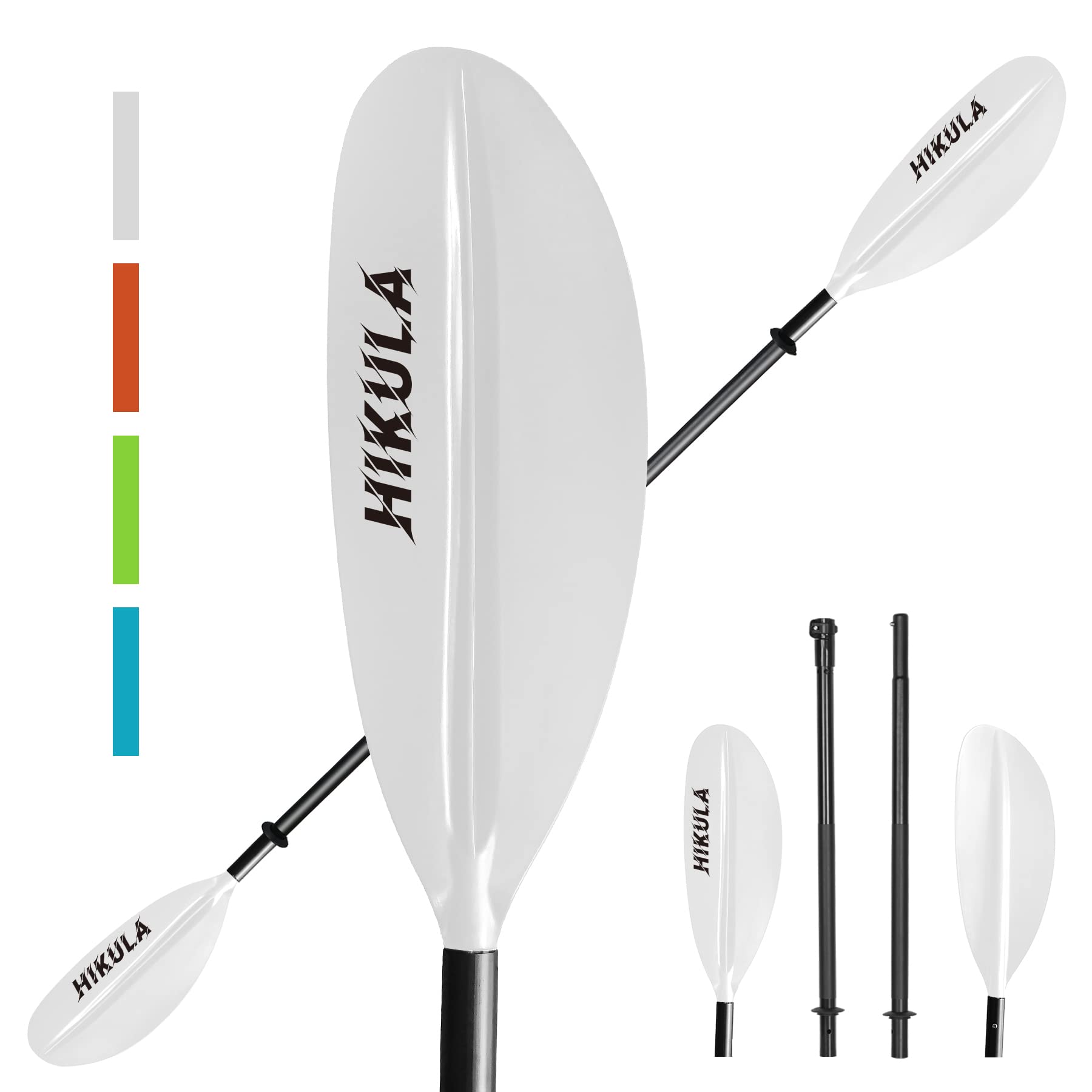 Premium Lightweight Kayak Paddle - 4-Piece Aluminum Shaft with PP Blade (86.6in/220cm & 90.5in/230cm Options) - Floating Design for Kayaking, Canoeing & Water Sports Adventures