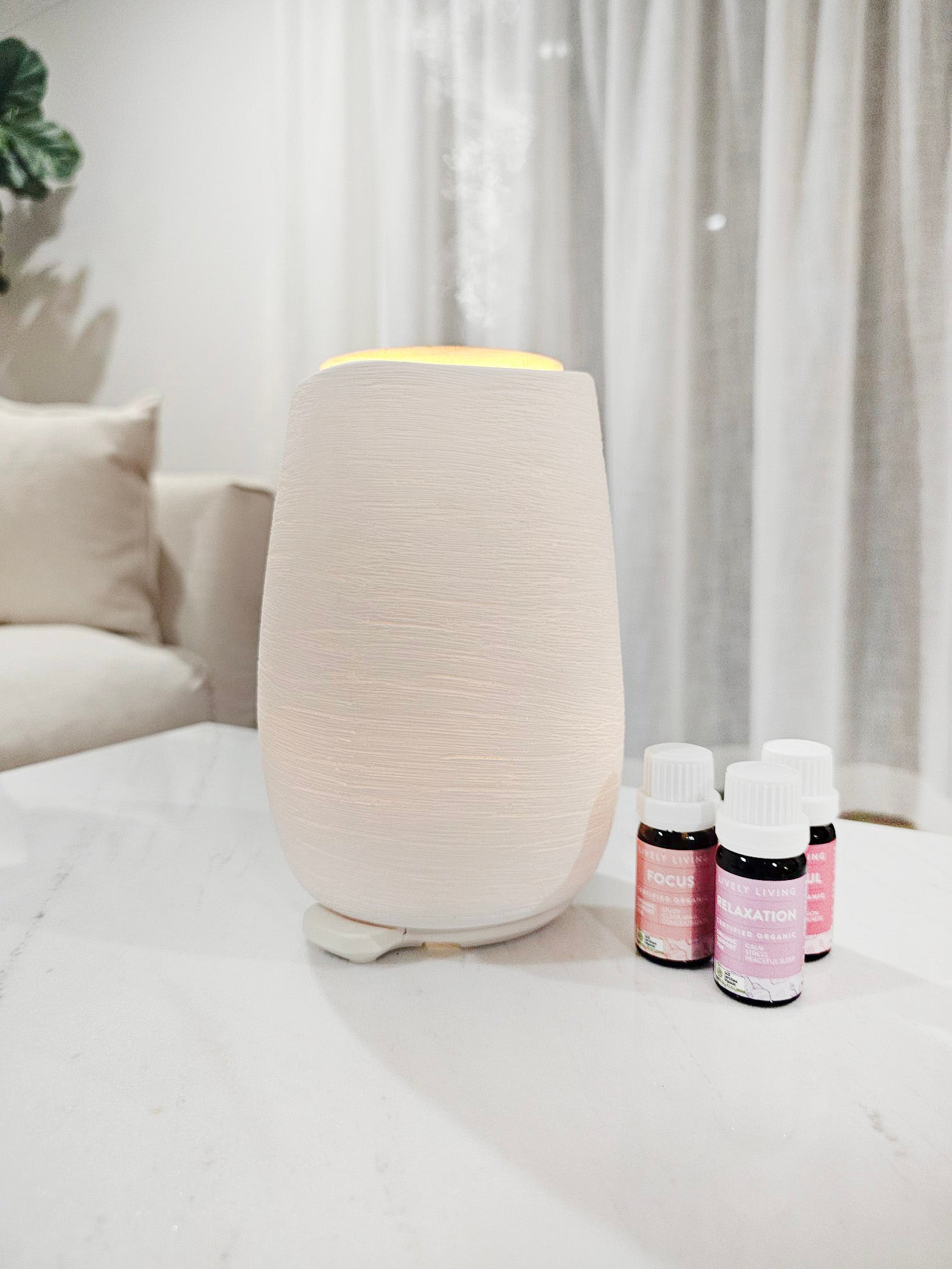 Premium Aroma Fern Ceramic Essential Oil Diffuser for Home & Office | Relaxing Scented Oil Warmer for Aromatherapy, Stress Relief & Better Sleep