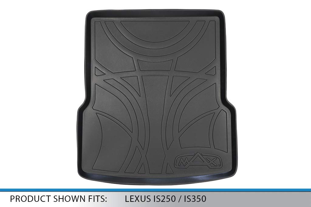 MAXLINER All-Weather Cargo Liner & Floor Mats - Heavy Duty Black Custom Fit for 2006-2013 Lexus IS250 IS350 - Perfect for Road Trips, Pet Transport & Outdoor Adventures